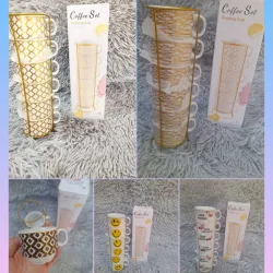 Juego de tazas con base