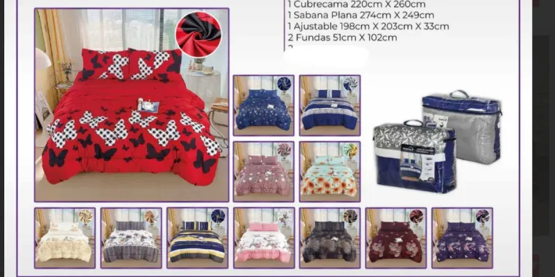 Juegos de edredones king de 5 piezas ( poliester) 