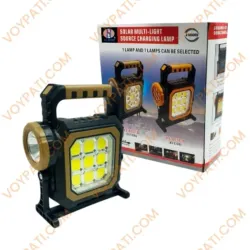 LÁMPARA RECARGABLE CON PANEL SOLAR