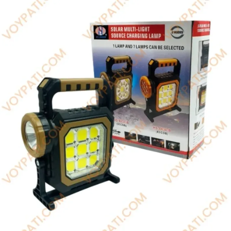 LÁMPARA RECARGABLE CON PANEL SOLAR