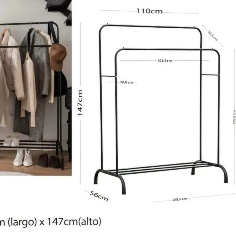 Perchas para ropa dobles