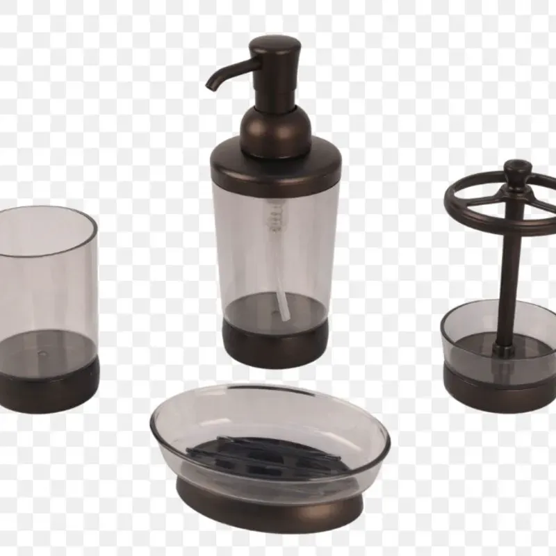 👑set d baño plástico cristalizado de 4 piezas