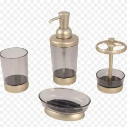 👑set d baño plástico cristalizado de 4 piezas