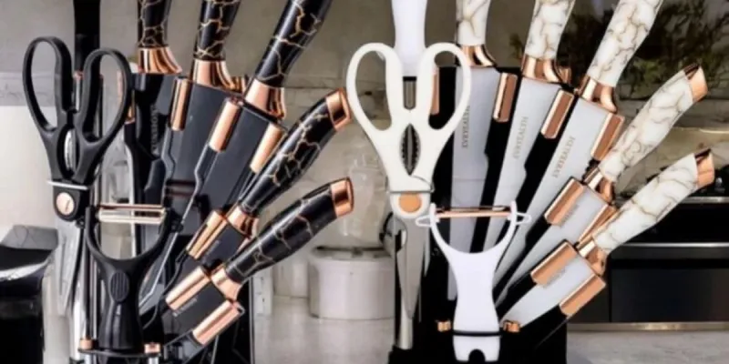 Set de cuchillos con base giratoria