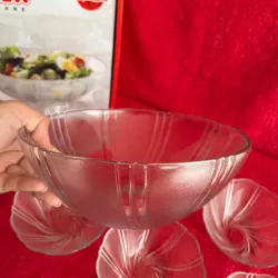 Set de fuente de cristal con sus dulceras   