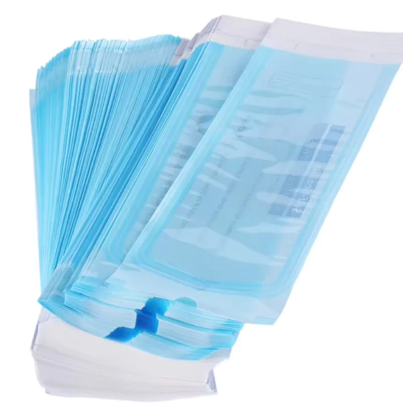 Bolsas azules para esterilizar herramientas