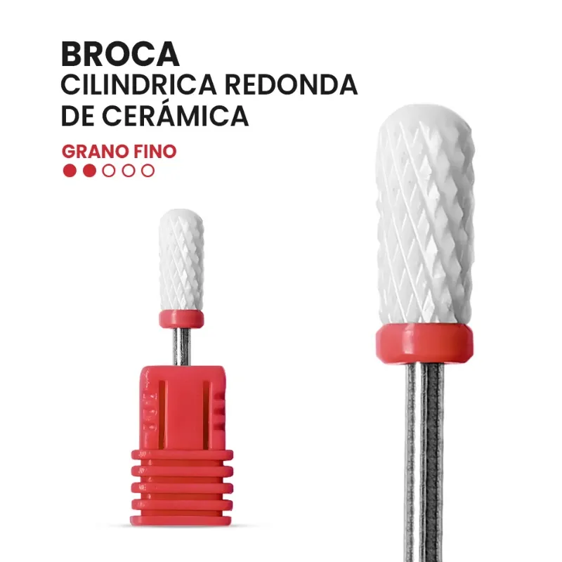 Broca de cerámica redonda roja