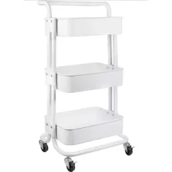 Carrito auxiliar 3 niveles (blanco)