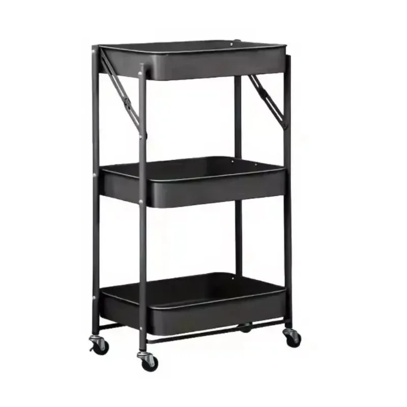 Carrito auxiliar 3 niveles (negro)