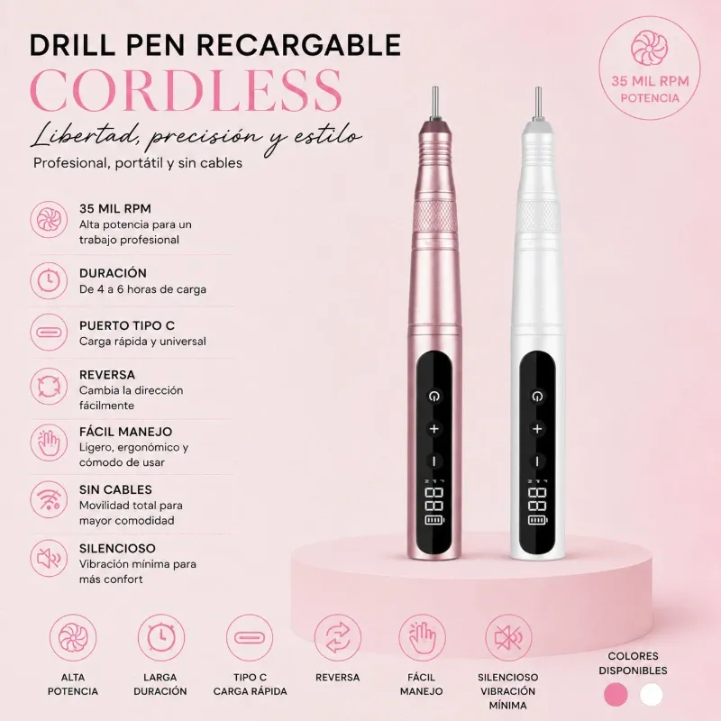 Drill de plumón Cordless Recargable