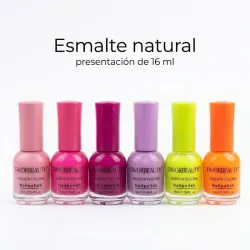 Esmalte natural 16 ml "rosas y neones"
