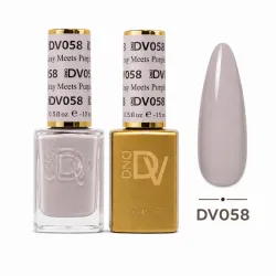 Esmaltes DND 058 Meets Purple Gray