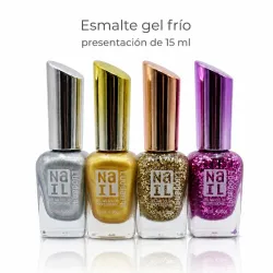 Gel frío 15 ml "metálicos y brillos"