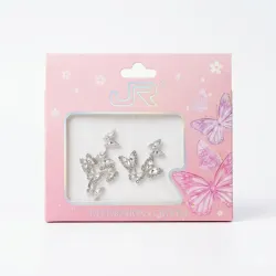 Joyas mariposas plateadas