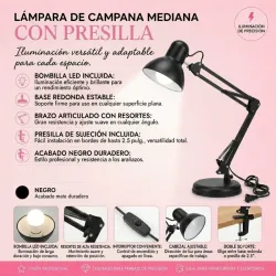 Lámpara campana mediana con presilla