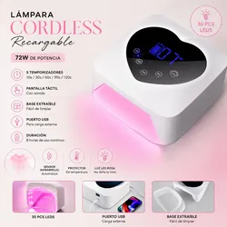 Lámpara Cordless 72W Recargable