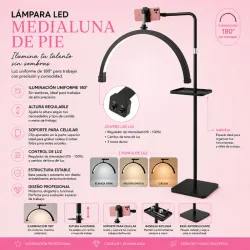 Lámpara medialuna de pie