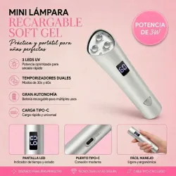 Mini lámpara recargable soft gel