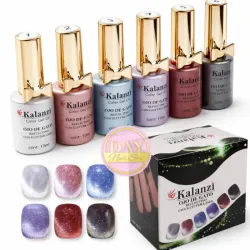 Ojo de gato reflectivo con glitter kalanzi