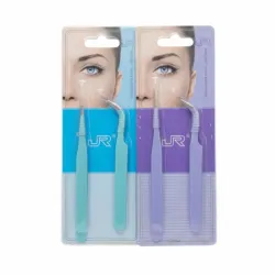 Pinzas de pestañas doble JR