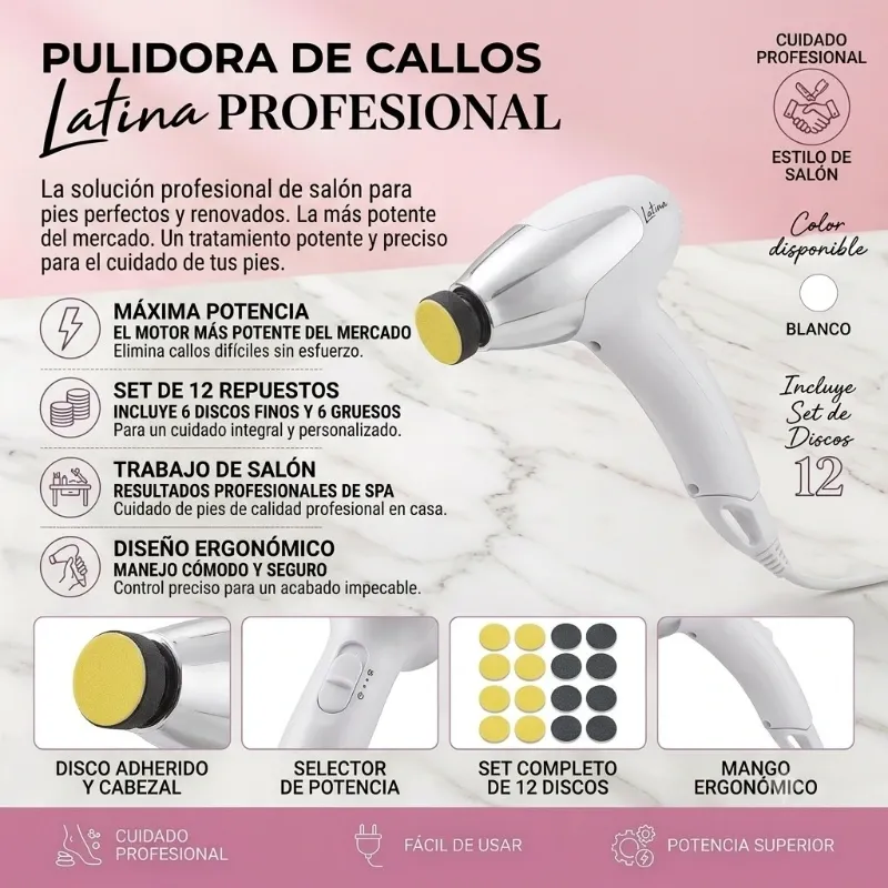Pulidora de callos profesional Latina