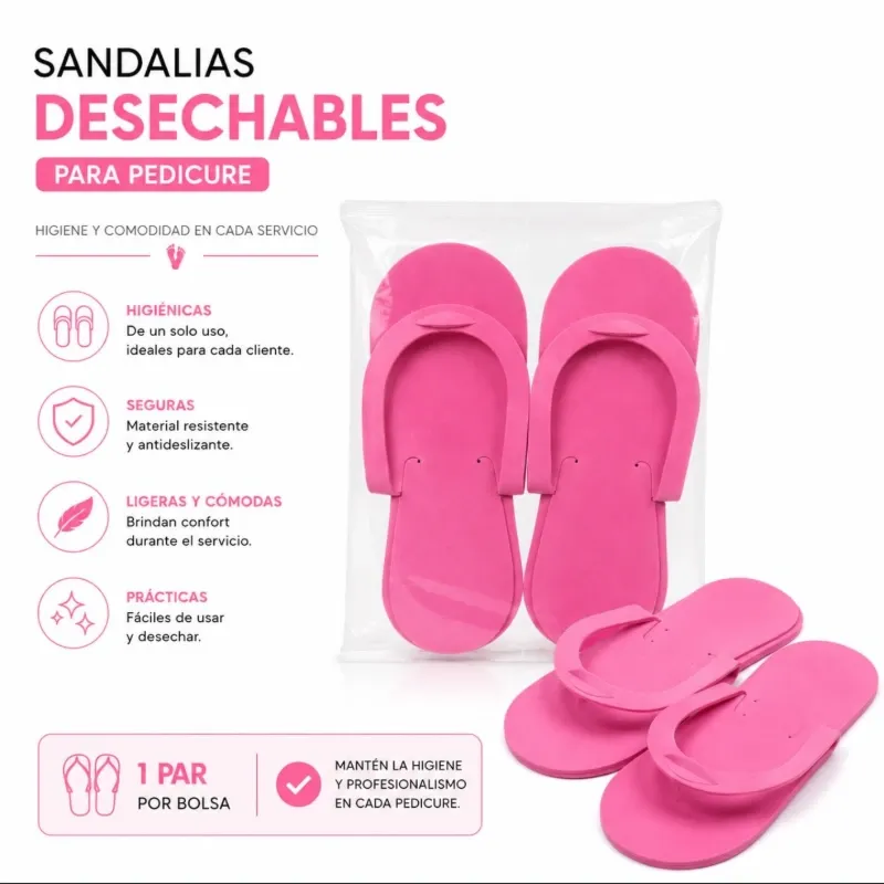 Sandalias desechables para pedicura