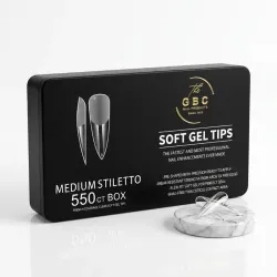 Tips de soft gel medium Stiletto GBC