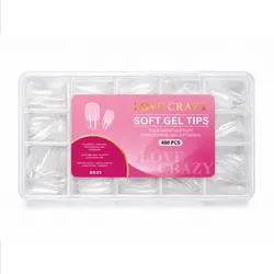 Tips Soft Gel “Coffin Cortas (BS39)”