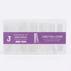 Tips Soft gel “Cuadradas extra largas 504tips #3