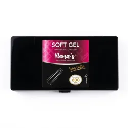 Tips soft gel Nenas long coffin