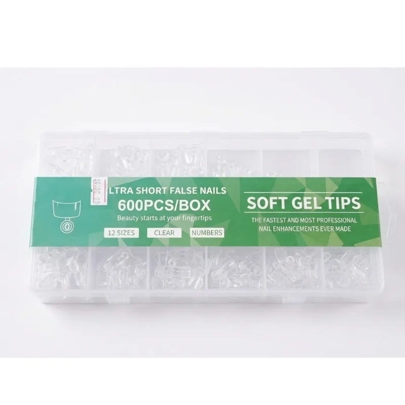 Tips Solf Gel “Extra cortas caja verde 600tips”
