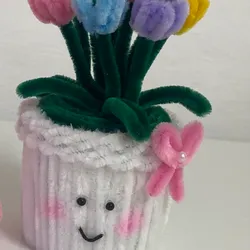 macetica de tulipanes coloridos🌷💜