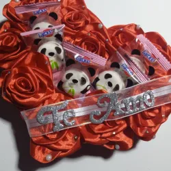 Caja corazón de rosas