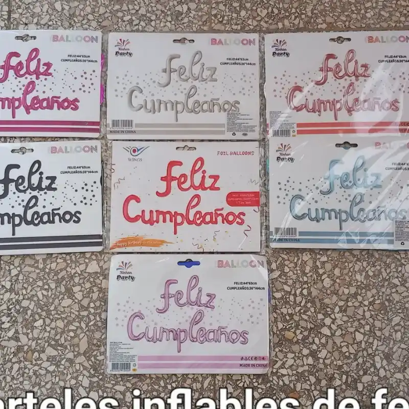 Cartel inflable de Feliz Cumpleaños 