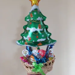 Cesta de confituras navideña 