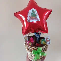 Cesta de confituras navideña 