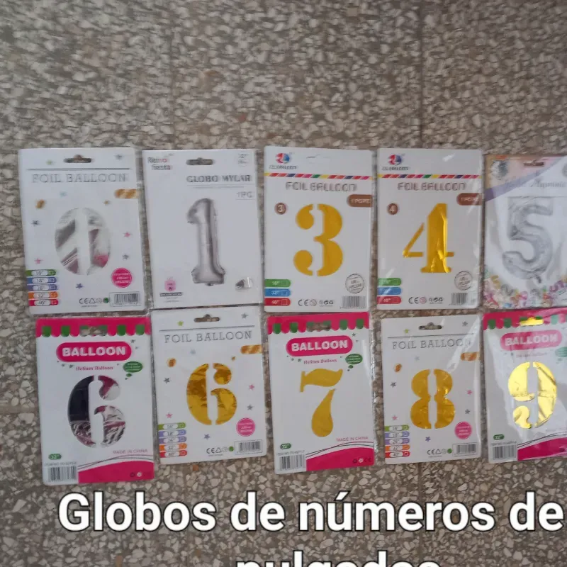 Globos de números 