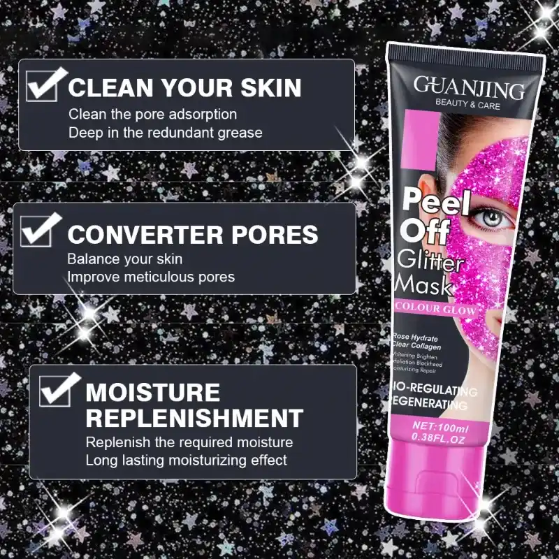 Mascarilla hidroplástica con gliter