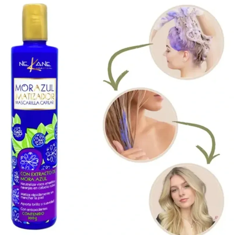 MASCARILLA MATIZADORA MORA AZUL 300ML