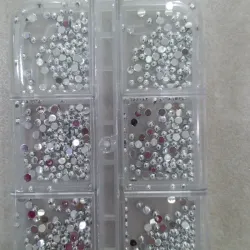 PASTILLERO X6 MEDIAS PERLAS PLATEADAS