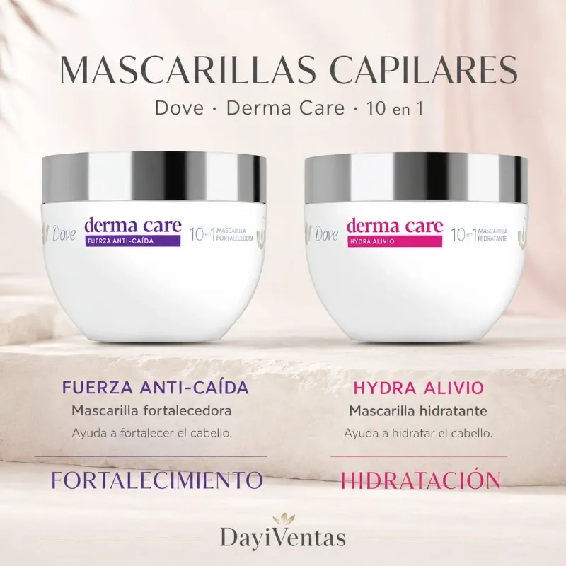 MASCARILLA CAPILAR DOVE 10 EN 1 HIDRA ALIVIO 270G