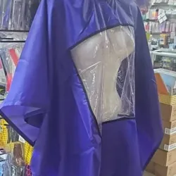 Capa de barbero de nylon con transparencia 