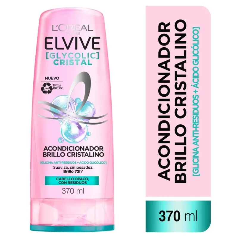 ACONDICIONADOR LOREAL GLYCOLIC CRISTAL 370ML