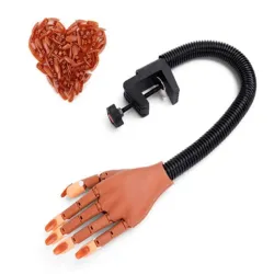 MANO DE PRACTICA CON UÑAS 