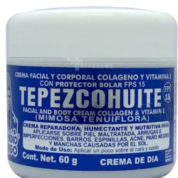 Crema de Tepezcohuite de día 60 grs con FPS 15