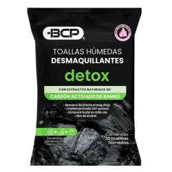 TOALLITAS DESMAQUILLANTES CARBÓN ACTIVADO DE BAMBÚ 30U