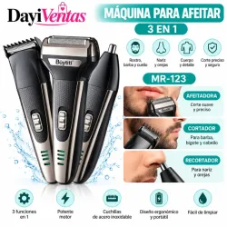 MAQUINA PARA PELAR RECARGABLE CON 3 FUNCIONES