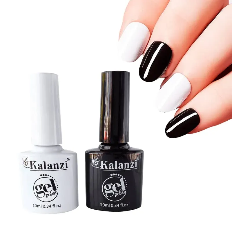 Esmalte blanco y negro 