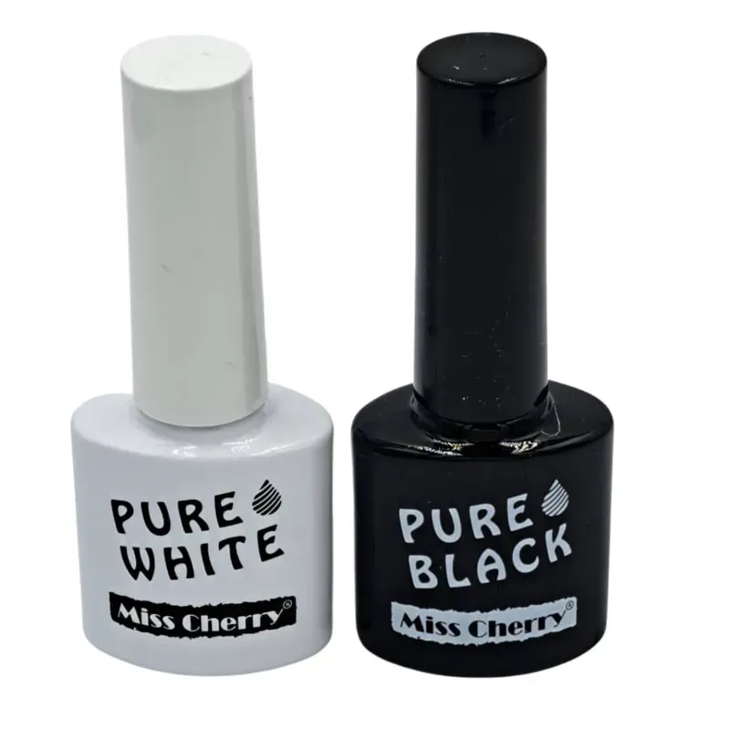 Esmalte blanco y negro 