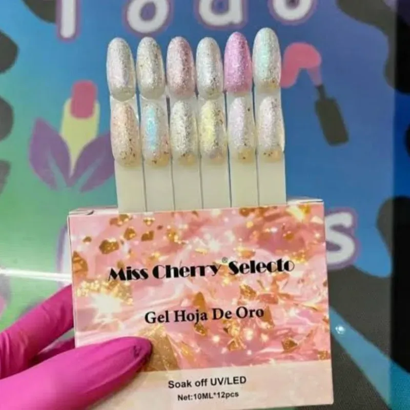 Esmalte gel hoja de oro